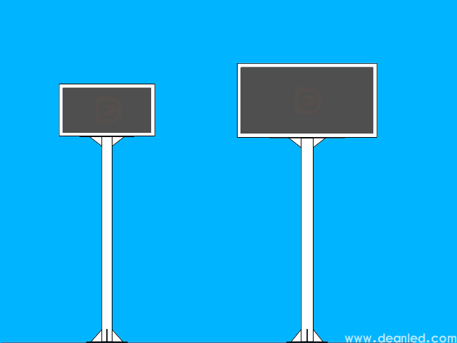 Outdoor single column LED small screen