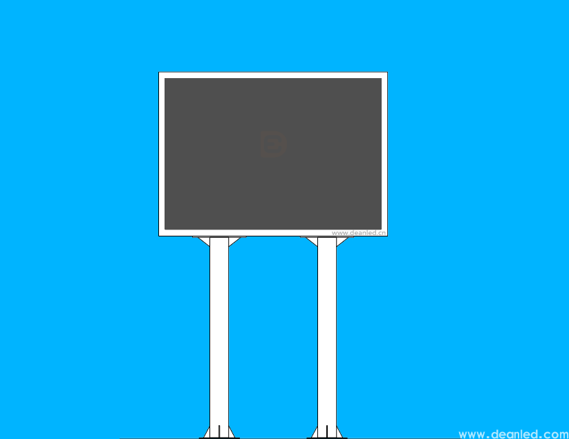 Outdoor dual column screen